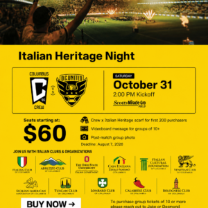Columbus Crew - Italian Heritage Night